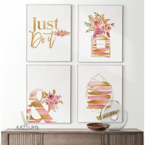 Perfume Bottle Watercolour Clipart Print Poster Fashion Illustration Art Canvas Painting Wall Stickers Bedroom Home Decor Gift