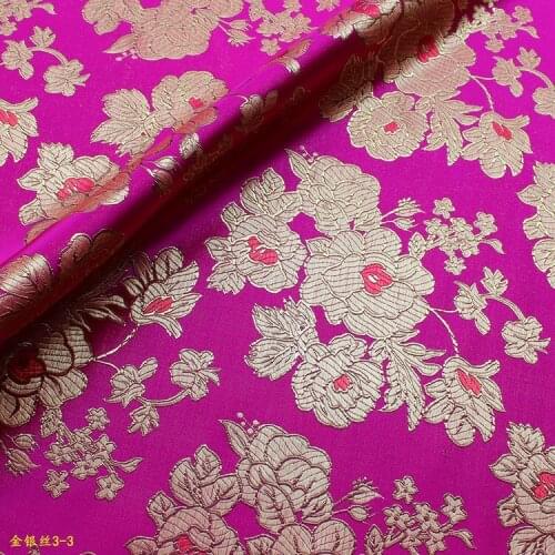 HLQON brocade jacquard fabric for patchwork felt tissue telas dress bed sheet children cloth