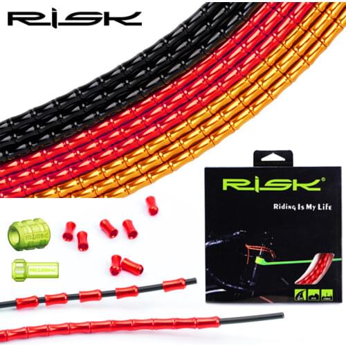 RISK Bicycle Brake Cable Set Derailleur Shift Housing Aluminum Alloy Links MTB Road Bike Brake Housing Shifting Wires Line