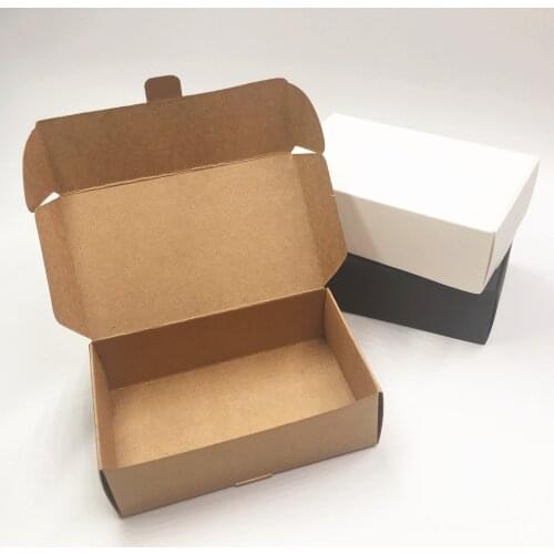 15pcs Two Size Kraft Craft Packing Paper Box Gift Packing Box For Candy/Jewelry/Cake/Biscuits Wedding Party Event Favor Supplies