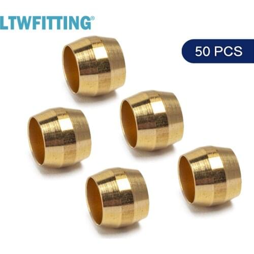 LTWFITTING 1/4" Brass Compression Sleeves Ferrules ,BRASS COMPRESSION FITTING