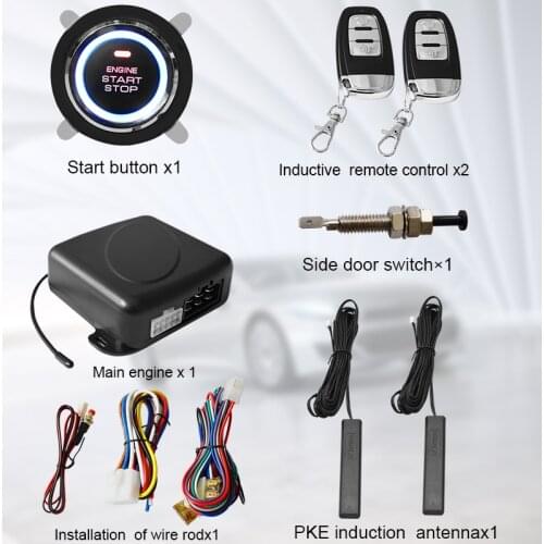 PKE full function car one key start, 12V remote control one key start, one key start ignition system, sound and light reminder