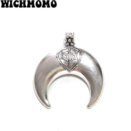 2019 New Fashion 2pieces 44*39MM Zinc Alloy Buffalo Horn Charms Pendants Diy Necklace Jewelry Accessories