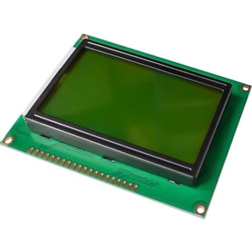 Serial port yellow green screen LCD12864 display screen with backlight 12864-5V ST7920