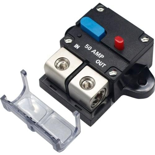 Fuse Holders Inverter,Jtron Circuit Breaker,50A AMP Car Audio Solar Energy Inline Circuit Breaker Fuse Inverter With Waterproof