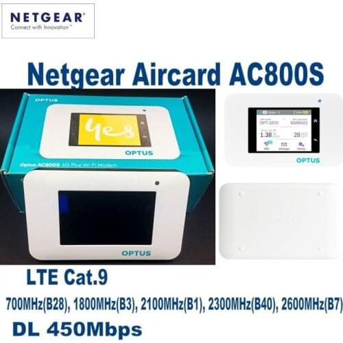 50pcs /Lots UNLOCKED Netgear Aircard AC800S 4G LTE 450mbps Mobile Hotspot WiFi Router