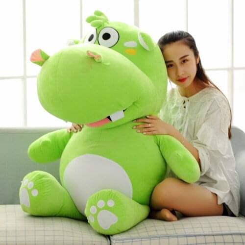 Cute cute hippo doll plush toy girl bed sleeping pillow doll doll child birthday gift sofa bedroom bed cushion Valentines Day g