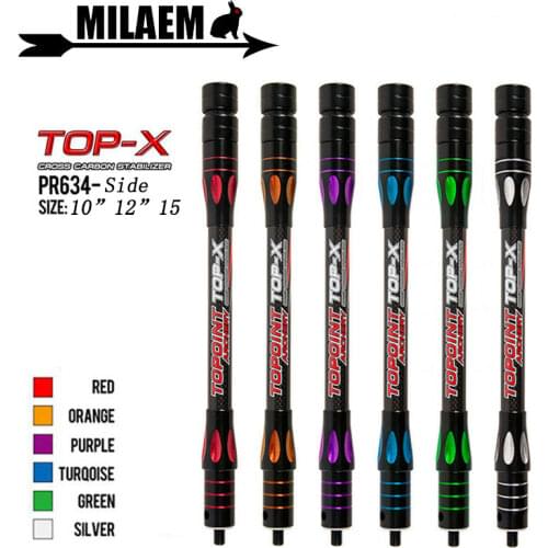 1pc Archery Carbon Stabilizer Balance Bar Rod Side Bar 10/12/15inch Bar Recurve Bow Hunting Shooting Bow And Arrow Accessories