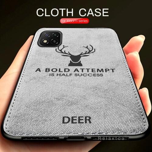 Deer Classic Fabric Cloth Phone Case For Xiaomi POCO M3 Redmi 9C 9 C C9 NFC Soft Silicone Frame Back Cover On Redmi9C NFS Case