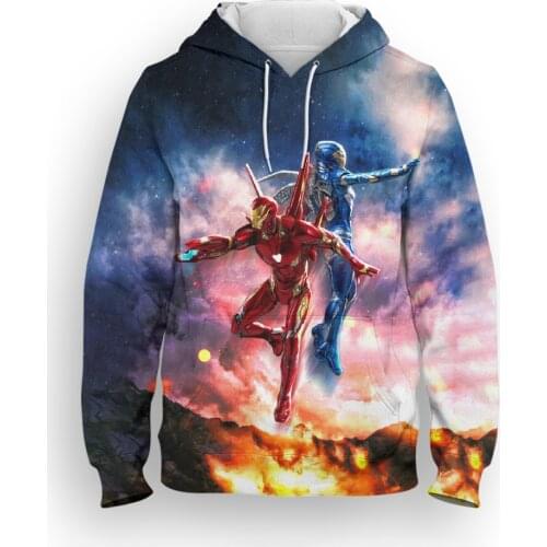 Iron Man Marvel 3D Print Mens Oversize Clothes Casual Spring Streetwear Children Hoodies Harajuku Oversized Women Sweatshirt