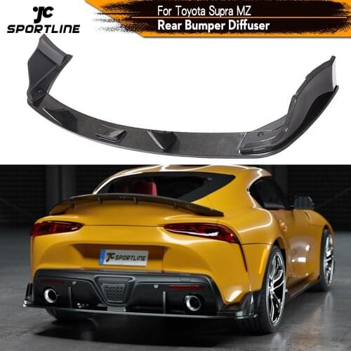 Carbon Fiber Rear Bumper Diffuser Lip Apron For Toyota Supra 2019 2020 Car Rear Bumper Down Diffuser Lip Spoiler Apron Portector