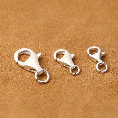 Handmade 100% 925 Silver Jewelry Hook Sterling Silver Jewelry Claps Pure Silver DIY Jewelry Lobster
