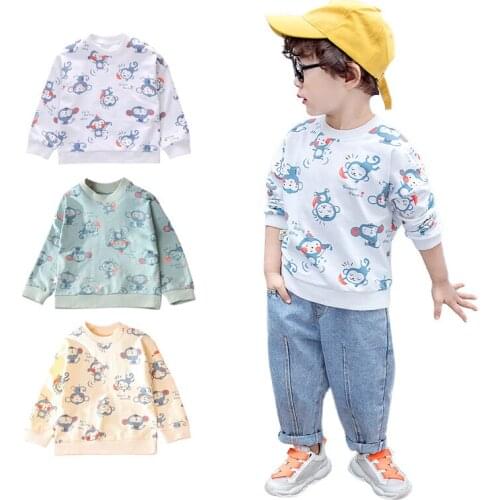 Baby Boys Clothes Outerwear Cartoon Print Casual Sweatshirt Kids Outfits Tops4