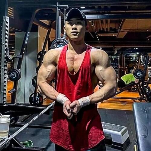Running Vest Muscle Vest Bodybuilding Tank Top Men Summer Fitness Mens Singlets Cut Off Gym Clothing Solid Mesh Sleeveless Shirt