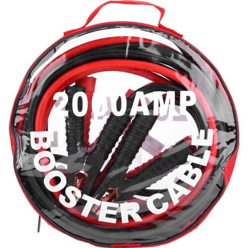 1 Pair Of 12V Car Power Booster Cable Emergency Battery Jumping Cables Battery Line 4m/2000A With Dual Construction