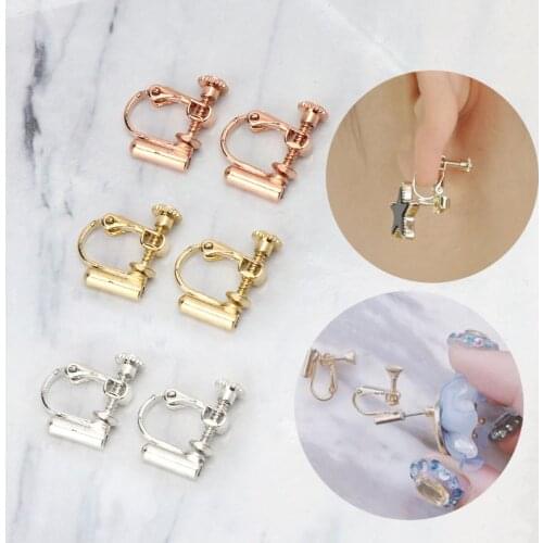 1 Pair Clip on Earring Converters No-pierced Ears Turn Any Studs Into A Clip-On