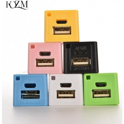1PC Plastic Power Bank Box 18650 5V 1A External Battery Pack Charger Case for Mobile Phone Tablets Backup Power 6 Colors