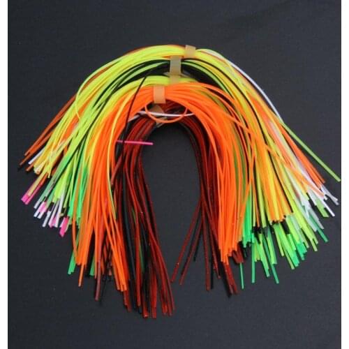 10 Bundles 30 Strands Silicone Skirts Fishing Tackle Accessories DIY Spinnerbatis Buzzbaits Rubber Jig Lure Squid Rubber Skirt