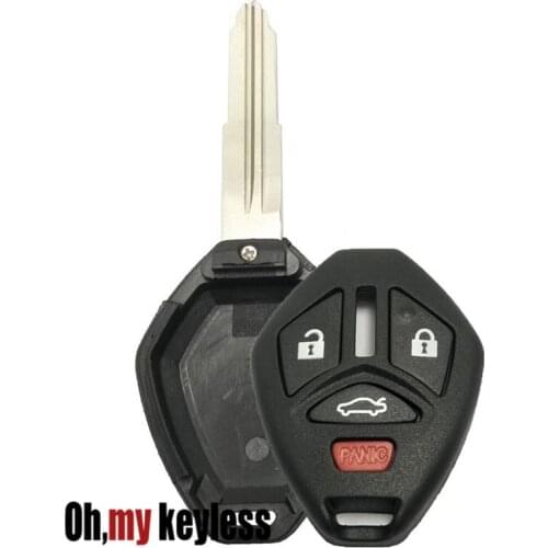 3 4 Buttons Remote Fob Key for Mitsubishi Eclipse Lancer Endeavor Galant Outlander keye case No Chip 2007-2012