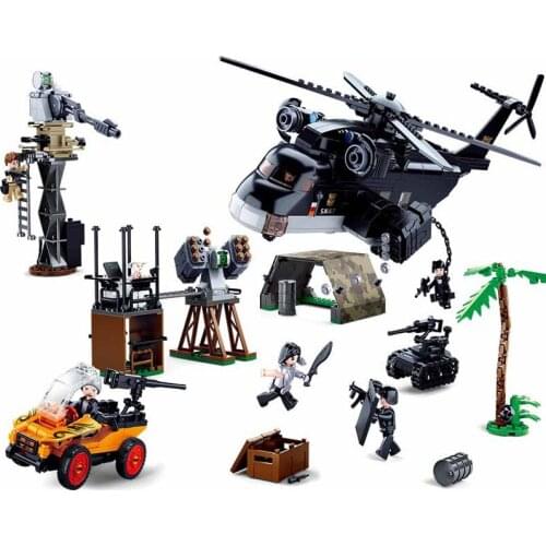 830Pcs City Police Prisoner Series Tank Car Plane Models Educational Building Blocks Toys For Kids DIY Birthday Holiday Present