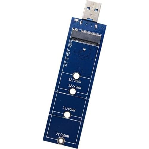 Adapter Card USB 3.0 To 80mm M.2 NGFF SSD Key B B+M Type 2280 2260 2242 2230 Expansion Converter 5Gbps M2 Usb2.0 Plug and Play