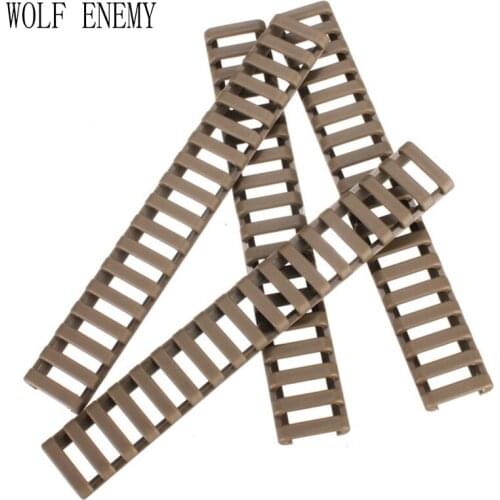 Tactical Gun Accessories 4pcs/Set Protector Fit Weaver Picatinny 7" Ladder Rail Mount Ladder Cover Black TAN Colors