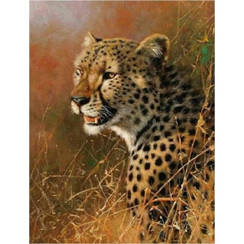 5d Diy Diamond Painting landscape Cross Stitch Kits Diamond Embroidery Animal leopard Needlework full Square round Rhinestone