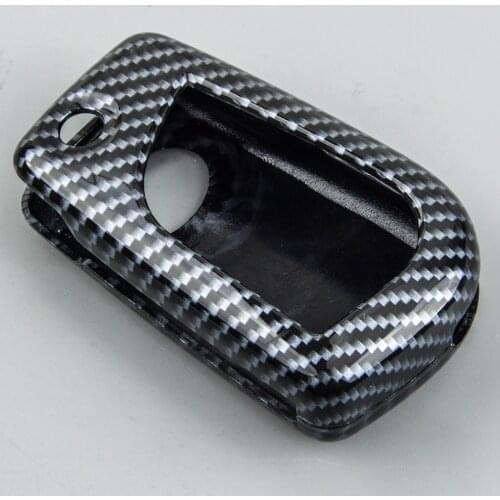 Car Flip Remote Smart Key Shell Cover Case Trim Fit For Toyota RAV4 Camry Corolla C-HR 2020 2021 Carbon Fiber Style