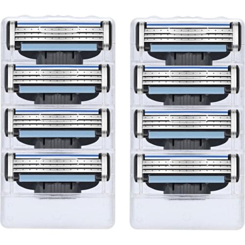 8pcs/lot Razor Blades Compatible for Mache 3 Machine Shaving Razor Blade for Men Face Care