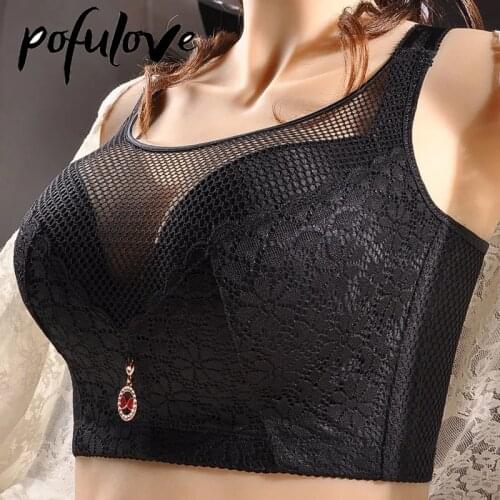 Push Up Bra Plus Size Bras for Women 34-46 C D Sexy Lace Bralette Wire Free Brassiere Female Lingerie Fashion Bracier Mujer