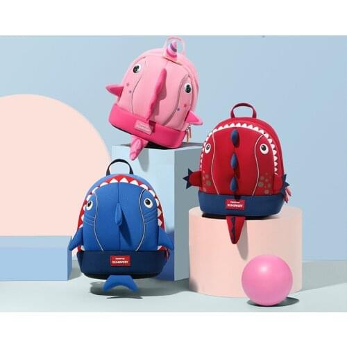 Nursery Cute Animal School Bag Kindergarten Schoolbag Girls Boys 1-3-5 Years Old Children Infants Toddlers Anti-Lost Backpack