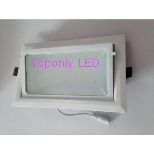 Epistar smd square downlight led 30w super bright 3000lm 45degree rotatable can directly retrofit traditional down light MBN200