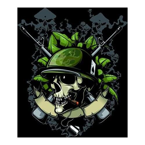 Skull flags with gun banner 90x150cm custom gift home decoration