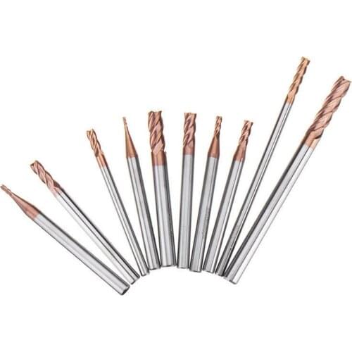 Tungsten steel Milling cutter Coated CNC Machine Tool Solid Carbide End Mill Tungsten Steel Milling Cutter Router Bit Power Tool