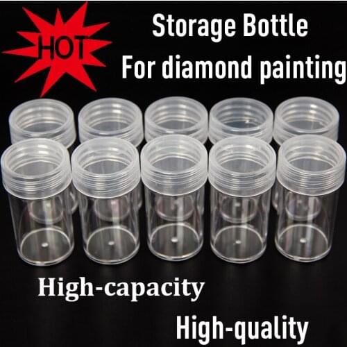 Diamond Painting Tools High-capacity PP Plastic Storage Bottle Portable Bead Storage Container Organizer Bottles Home Storage