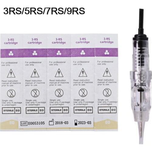 Tattoo Needles Cartridge 10Pcs Permanent Makeup Eyebrow Lip Embroidery Cartridge Needles Disposable for Electric Machine Tool