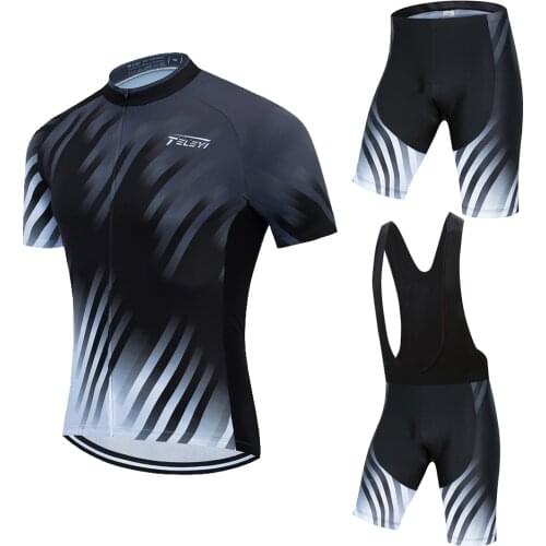 2020 Summer TELEYI New Cycling Jersey Short Sleeve Set Maillot Ropa Ciclismo Quick-dry Bike Clothing MTB Cycle Clothes