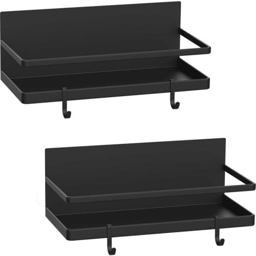 Stainless Steel Magnetic Spice Rack Fridge Spice Holder Kitchen Rack Organizer Multi-Function Storage Shelf For Kitchen Bathroom