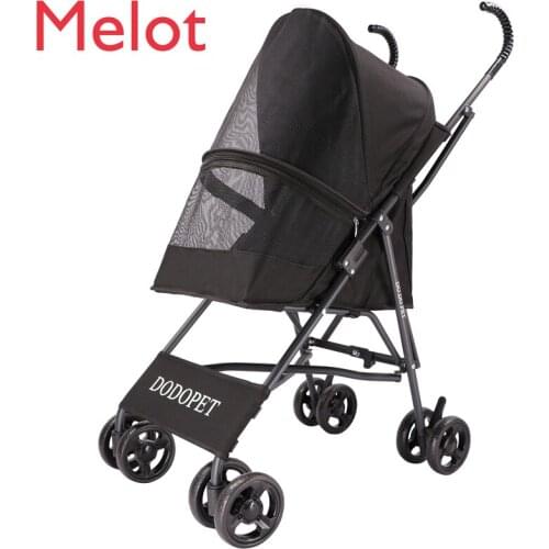 Pet Trolley Cat Stroller Portable Small Pet Cart Portable Poodle Shiba Inu Trolley Supplies Outdoor Convenient Family Gift Art