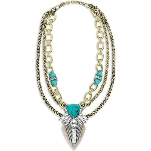 Bulk Price Fairy Multilayer Necklace Gold Color Long Chain Pendant For Women Exaggerated Bohemia Style Chunky Jewelry