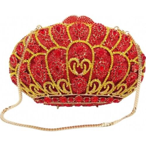 Fashion Hollow Out Hardcase Women lantern Crystal Evening bags clutch Purse Wedding Party Prom Handbag Clutch Bag Womens Bag