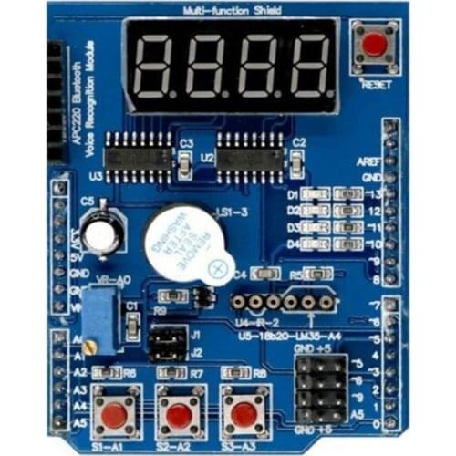 Multi Function Shield with Buzzer LM35 4 Digit Digital LED Expansion Board Module for Arduino R3 Lenardo Mega2560