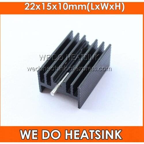 WE DO HEATSINK 20pcs 22x15x10mm Black Anodize Aluminum Heatsink Radiator TO220 TO-220 Heatsink With Needle,RoHS Compliant