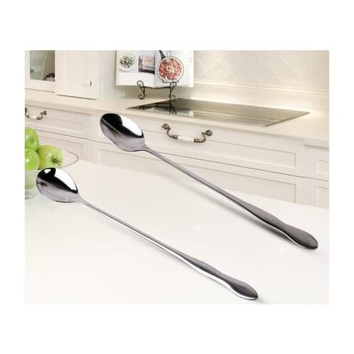 Bar set stainless steel long handle coffee spoon metal long bar spoons