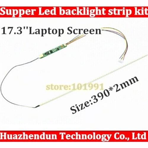 10PCS 390mm 17.3'' Adjustable brightness led backlight strip kit,Update 17.3inch-wide laptop LCD ccfl to LED backlight