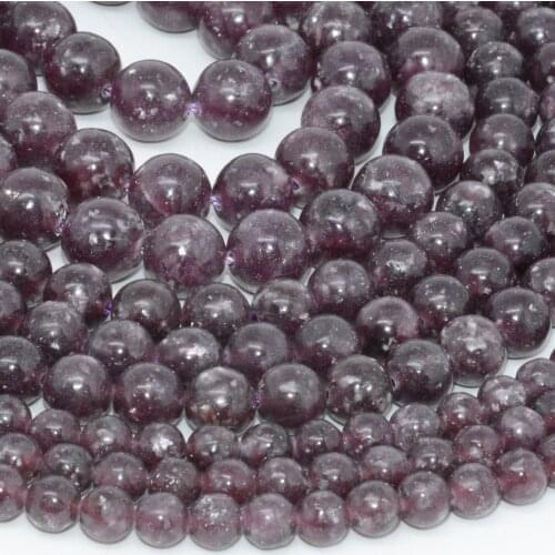 Natural Good Quality Lepidolite Loose Round Beads 6mm / 8mm