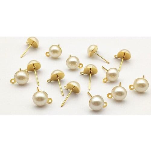 New arrival! 11x8mm 200Pcs Imitation pearls Earring Stud for Earrings DIY making parts,Jewelry Findings & Components