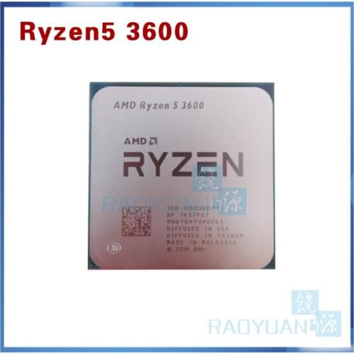 AMD Ryzen 5 3600 R5 3600 3.6 GHz Six-Core Twelve-Thread CPU Processor 7NM 65W L3=32M 100-000000031 Socket AM4 NO FAN