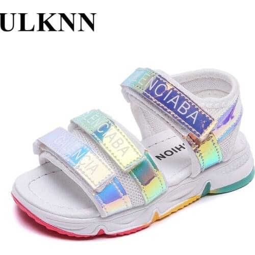 ULKNN Childrens Casual Sandals 2021 Summer Kids Fashion Sports Shoes Spring Solid Footwears Soft Comfortable Non-slip Sandals