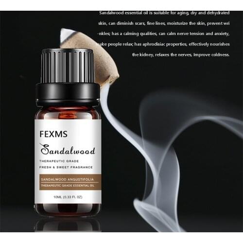 Sandalwood Essential Oils For Dry and Irritated Skin - 100 Pure Therapeutic Grade Sandalwood Oil for Diffuser Aromatherapy